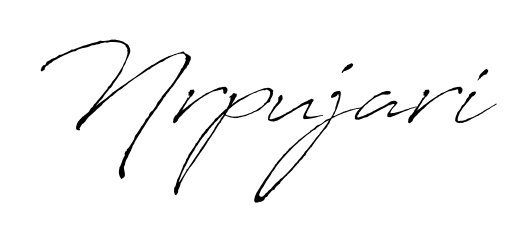 Achieve flawless digital penmanship with Nrpujari name in Antro_Vectra font. The perfect tool for creating online signatures. Nrpujari signature style 6 images and pictures png