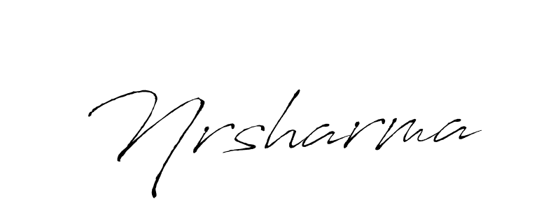 How to make Nrsharma signature? Antro_Vectra is a professional autograph style. Create handwritten signature for Nrsharma name. Nrsharma signature style 6 images and pictures png