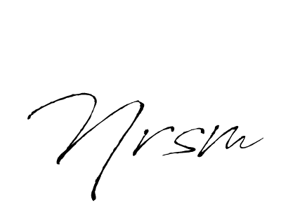 Create a beautiful signature design for name Nrsm. With this signature (Antro_Vectra) fonts, you can make a handwritten signature for free. Nrsm signature style 6 images and pictures png