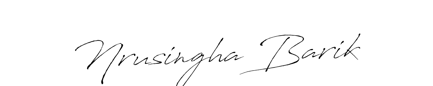 Design your own signature with our free online signature maker. With this signature software, you can create a handwritten (Antro_Vectra) signature for name Nrusingha Barik. Nrusingha Barik signature style 6 images and pictures png