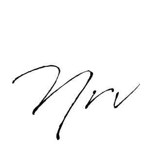 Antro_Vectra is a professional signature style that is perfect for those who want to add a touch of class to their signature. It is also a great choice for those who want to make their signature more unique. Get Nrv name to fancy signature for free. Nrv signature style 6 images and pictures png