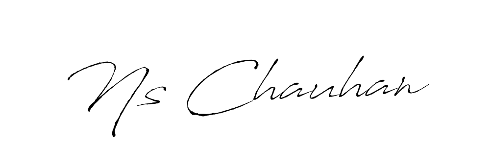 Antro_Vectra is a professional signature style that is perfect for those who want to add a touch of class to their signature. It is also a great choice for those who want to make their signature more unique. Get Ns Chauhan name to fancy signature for free. Ns Chauhan signature style 6 images and pictures png