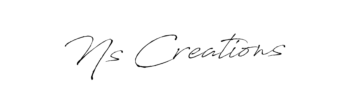 You should practise on your own different ways (Antro_Vectra) to write your name (Ns Creations) in signature. don't let someone else do it for you. Ns Creations signature style 6 images and pictures png