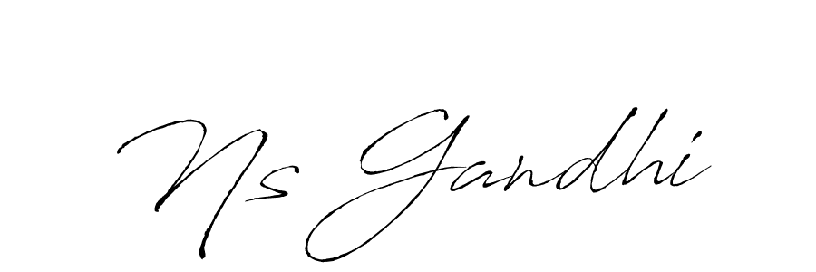 Create a beautiful signature design for name Ns Gandhi. With this signature (Antro_Vectra) fonts, you can make a handwritten signature for free. Ns Gandhi signature style 6 images and pictures png