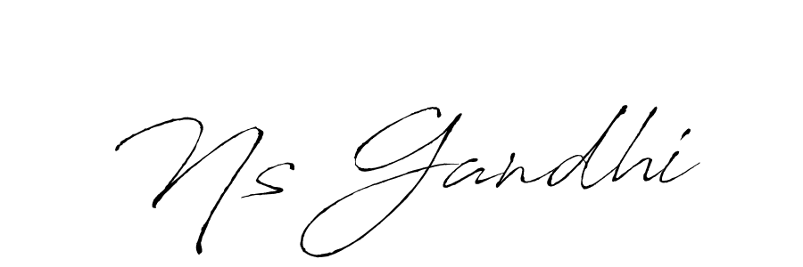 You should practise on your own different ways (Antro_Vectra) to write your name (Ns Gandhi) in signature. don't let someone else do it for you. Ns Gandhi signature style 6 images and pictures png