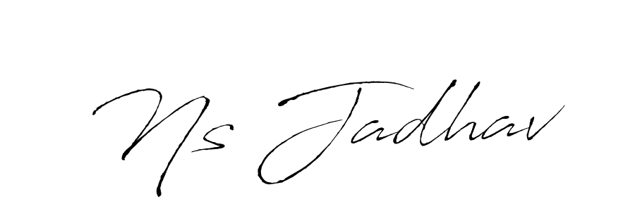 Use a signature maker to create a handwritten signature online. With this signature software, you can design (Antro_Vectra) your own signature for name Ns Jadhav. Ns Jadhav signature style 6 images and pictures png