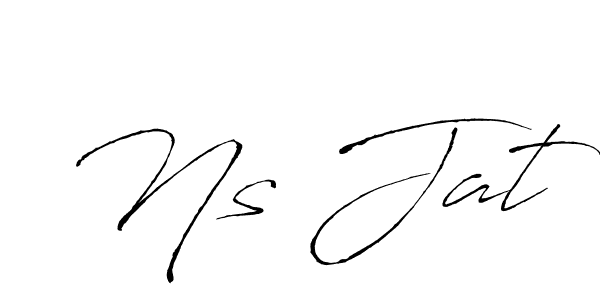 Antro_Vectra is a professional signature style that is perfect for those who want to add a touch of class to their signature. It is also a great choice for those who want to make their signature more unique. Get Ns Jat name to fancy signature for free. Ns Jat signature style 6 images and pictures png