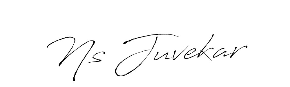 How to make Ns Juvekar name signature. Use Antro_Vectra style for creating short signs online. This is the latest handwritten sign. Ns Juvekar signature style 6 images and pictures png