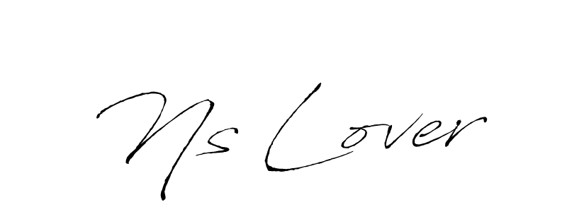 Design your own signature with our free online signature maker. With this signature software, you can create a handwritten (Antro_Vectra) signature for name Ns Lover. Ns Lover signature style 6 images and pictures png