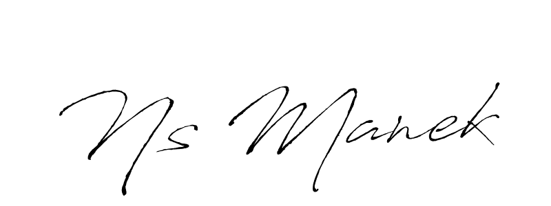 Antro_Vectra is a professional signature style that is perfect for those who want to add a touch of class to their signature. It is also a great choice for those who want to make their signature more unique. Get Ns Manek name to fancy signature for free. Ns Manek signature style 6 images and pictures png