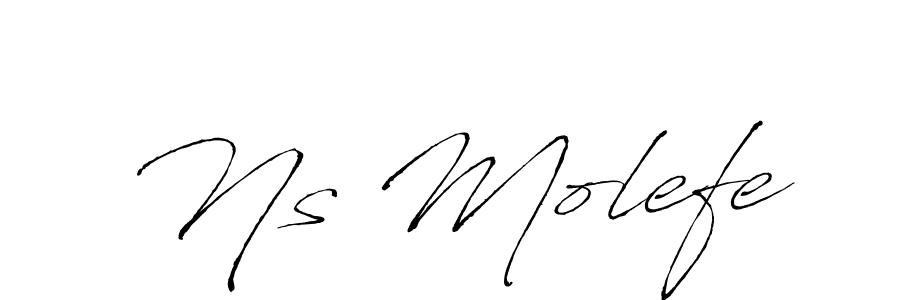 Create a beautiful signature design for name Ns Molefe. With this signature (Antro_Vectra) fonts, you can make a handwritten signature for free. Ns Molefe signature style 6 images and pictures png