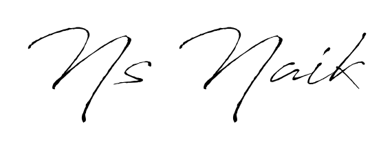 Build your personal autograph collection for name Ns Naik with Antro_Vectra design. Browse, select, and save your favorites. Ns Naik signature style 6 images and pictures png