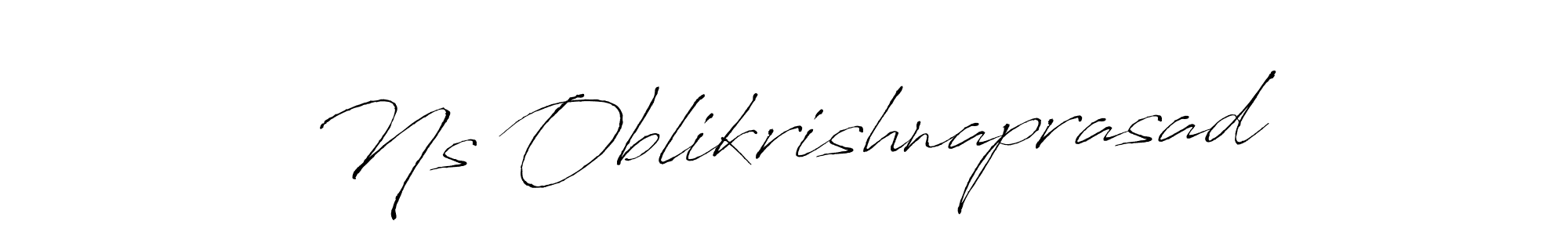 How to make Ns Oblikrishnaprasad signature? Antro_Vectra is a professional autograph style. Create handwritten signature for Ns Oblikrishnaprasad name. Ns Oblikrishnaprasad signature style 6 images and pictures png