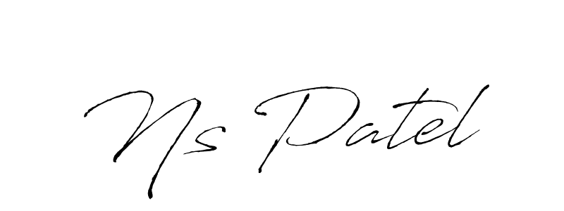 Ns Patel stylish signature style. Best Handwritten Sign (Antro_Vectra) for my name. Handwritten Signature Collection Ideas for my name Ns Patel. Ns Patel signature style 6 images and pictures png