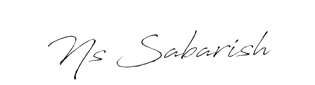 Ns Sabarish stylish signature style. Best Handwritten Sign (Antro_Vectra) for my name. Handwritten Signature Collection Ideas for my name Ns Sabarish. Ns Sabarish signature style 6 images and pictures png