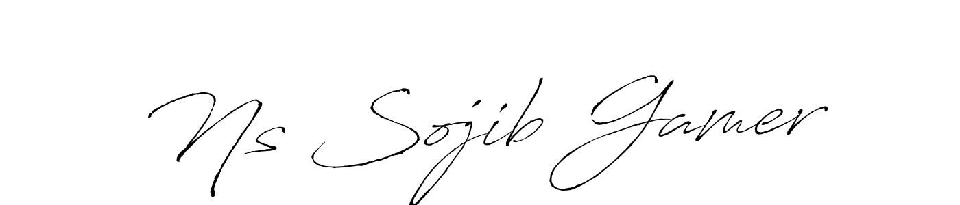 How to make Ns Sojib Gamer name signature. Use Antro_Vectra style for creating short signs online. This is the latest handwritten sign. Ns Sojib Gamer signature style 6 images and pictures png