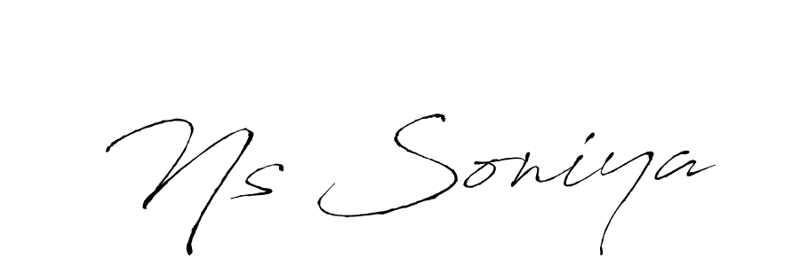 Design your own signature with our free online signature maker. With this signature software, you can create a handwritten (Antro_Vectra) signature for name Ns Soniya. Ns Soniya signature style 6 images and pictures png