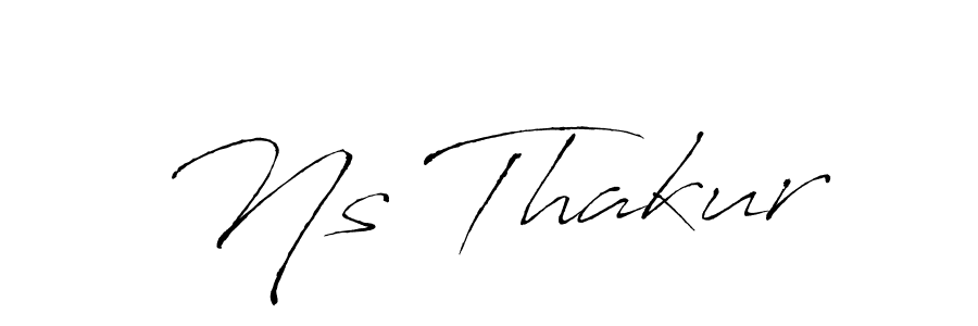 You should practise on your own different ways (Antro_Vectra) to write your name (Ns Thakur) in signature. don't let someone else do it for you. Ns Thakur signature style 6 images and pictures png