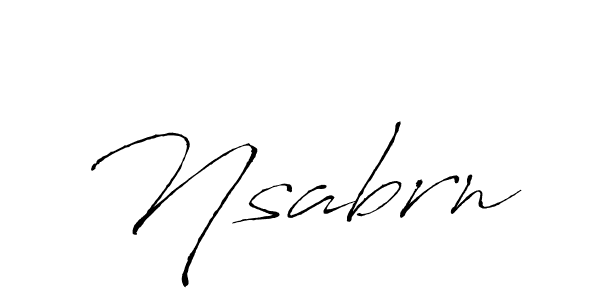 How to make Nsabrn signature? Antro_Vectra is a professional autograph style. Create handwritten signature for Nsabrn name. Nsabrn signature style 6 images and pictures png