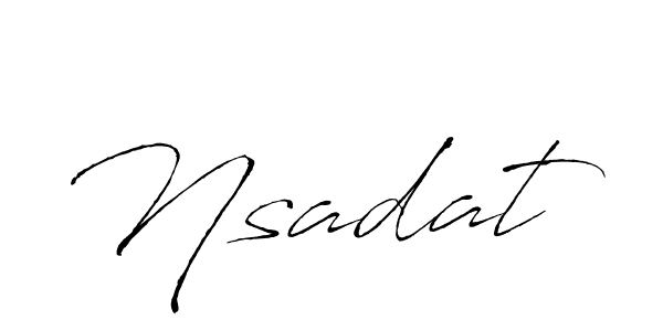 The best way (Antro_Vectra) to make a short signature is to pick only two or three words in your name. The name Nsadat include a total of six letters. For converting this name. Nsadat signature style 6 images and pictures png