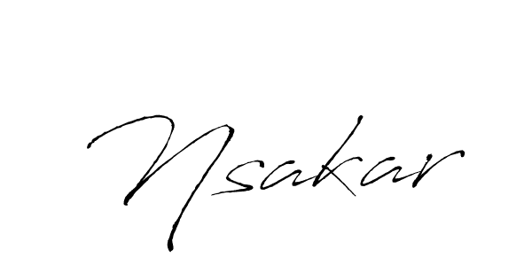 Use a signature maker to create a handwritten signature online. With this signature software, you can design (Antro_Vectra) your own signature for name Nsakar. Nsakar signature style 6 images and pictures png