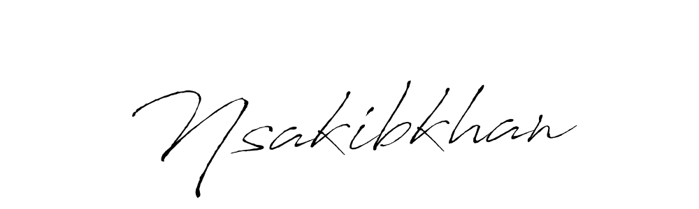 How to make Nsakibkhan name signature. Use Antro_Vectra style for creating short signs online. This is the latest handwritten sign. Nsakibkhan signature style 6 images and pictures png