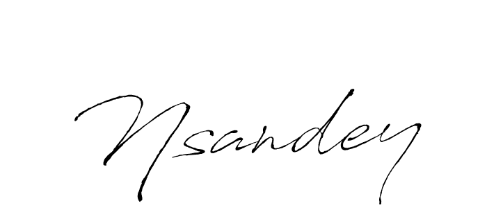 Nsandey stylish signature style. Best Handwritten Sign (Antro_Vectra) for my name. Handwritten Signature Collection Ideas for my name Nsandey. Nsandey signature style 6 images and pictures png