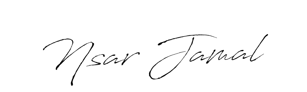 Make a beautiful signature design for name Nsar Jamal. Use this online signature maker to create a handwritten signature for free. Nsar Jamal signature style 6 images and pictures png
