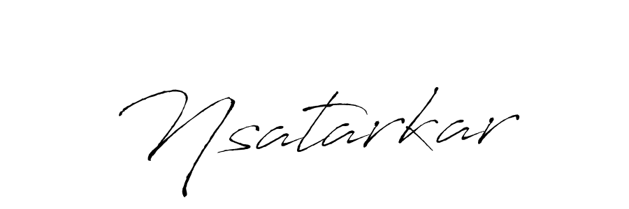 Design your own signature with our free online signature maker. With this signature software, you can create a handwritten (Antro_Vectra) signature for name Nsatarkar. Nsatarkar signature style 6 images and pictures png