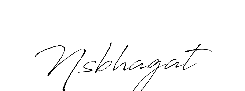 Make a beautiful signature design for name Nsbhagat. With this signature (Antro_Vectra) style, you can create a handwritten signature for free. Nsbhagat signature style 6 images and pictures png