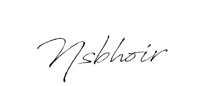 Make a beautiful signature design for name Nsbhoir. Use this online signature maker to create a handwritten signature for free. Nsbhoir signature style 6 images and pictures png