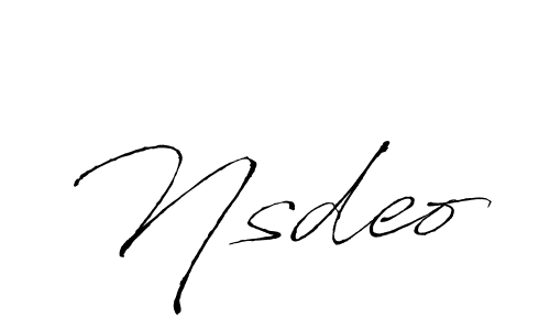 How to make Nsdeo signature? Antro_Vectra is a professional autograph style. Create handwritten signature for Nsdeo name. Nsdeo signature style 6 images and pictures png