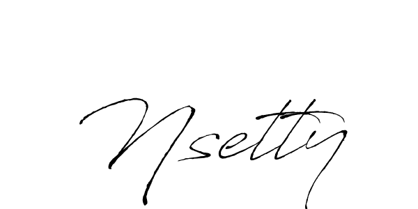 if you are searching for the best signature style for your name Nsetty. so please give up your signature search. here we have designed multiple signature styles  using Antro_Vectra. Nsetty signature style 6 images and pictures png