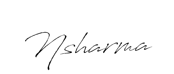 You should practise on your own different ways (Antro_Vectra) to write your name (Nsharma) in signature. don't let someone else do it for you. Nsharma signature style 6 images and pictures png