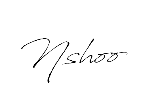 You should practise on your own different ways (Antro_Vectra) to write your name (Nshoo) in signature. don't let someone else do it for you. Nshoo signature style 6 images and pictures png