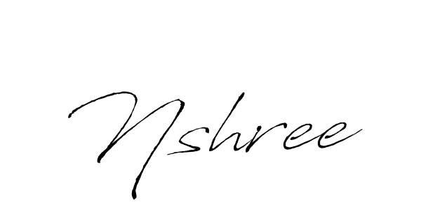 Use a signature maker to create a handwritten signature online. With this signature software, you can design (Antro_Vectra) your own signature for name Nshree. Nshree signature style 6 images and pictures png