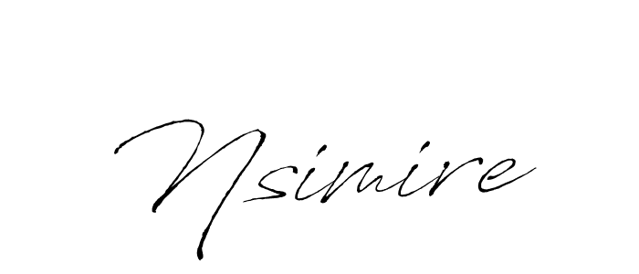 Create a beautiful signature design for name Nsimire. With this signature (Antro_Vectra) fonts, you can make a handwritten signature for free. Nsimire signature style 6 images and pictures png