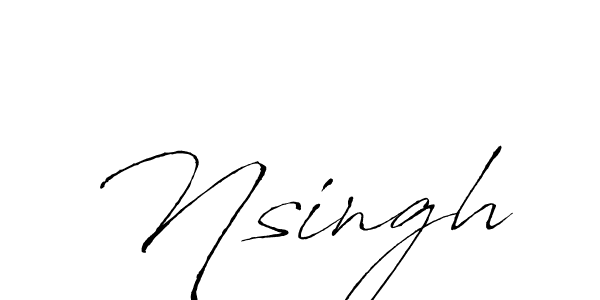 Use a signature maker to create a handwritten signature online. With this signature software, you can design (Antro_Vectra) your own signature for name Nsingh. Nsingh signature style 6 images and pictures png
