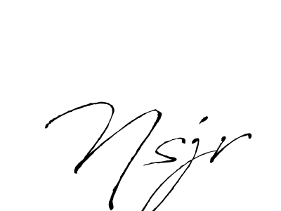 Also You can easily find your signature by using the search form. We will create Nsjr name handwritten signature images for you free of cost using Antro_Vectra sign style. Nsjr signature style 6 images and pictures png