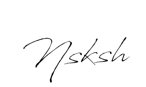 Create a beautiful signature design for name Nsksh. With this signature (Antro_Vectra) fonts, you can make a handwritten signature for free. Nsksh signature style 6 images and pictures png