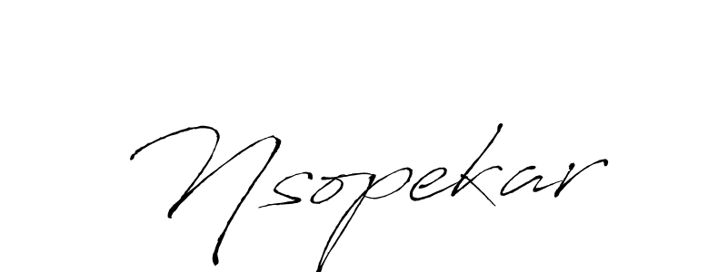 Design your own signature with our free online signature maker. With this signature software, you can create a handwritten (Antro_Vectra) signature for name Nsopekar. Nsopekar signature style 6 images and pictures png