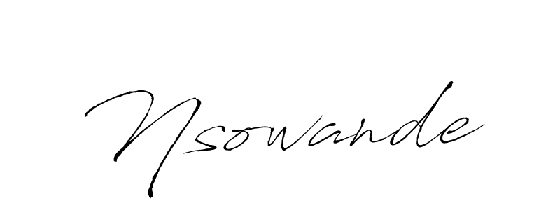 Create a beautiful signature design for name Nsowande. With this signature (Antro_Vectra) fonts, you can make a handwritten signature for free. Nsowande signature style 6 images and pictures png