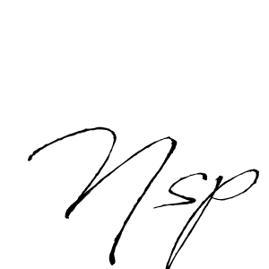 Use a signature maker to create a handwritten signature online. With this signature software, you can design (Antro_Vectra) your own signature for name Nsp. Nsp signature style 6 images and pictures png