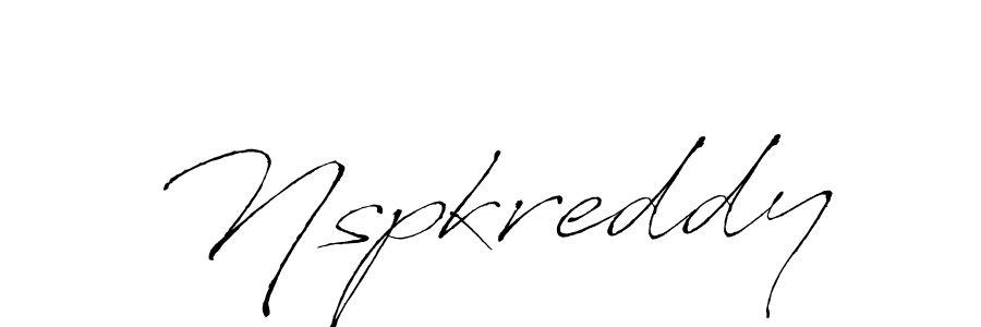 Create a beautiful signature design for name Nspkreddy. With this signature (Antro_Vectra) fonts, you can make a handwritten signature for free. Nspkreddy signature style 6 images and pictures png