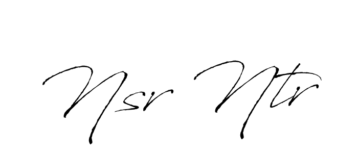 How to make Nsr Ntr name signature. Use Antro_Vectra style for creating short signs online. This is the latest handwritten sign. Nsr Ntr signature style 6 images and pictures png