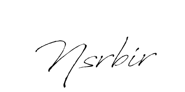 Make a beautiful signature design for name Nsrbir. With this signature (Antro_Vectra) style, you can create a handwritten signature for free. Nsrbir signature style 6 images and pictures png