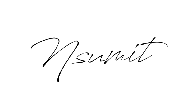 Use a signature maker to create a handwritten signature online. With this signature software, you can design (Antro_Vectra) your own signature for name Nsumit. Nsumit signature style 6 images and pictures png