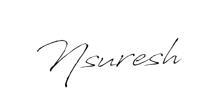Make a beautiful signature design for name Nsuresh. With this signature (Antro_Vectra) style, you can create a handwritten signature for free. Nsuresh signature style 6 images and pictures png