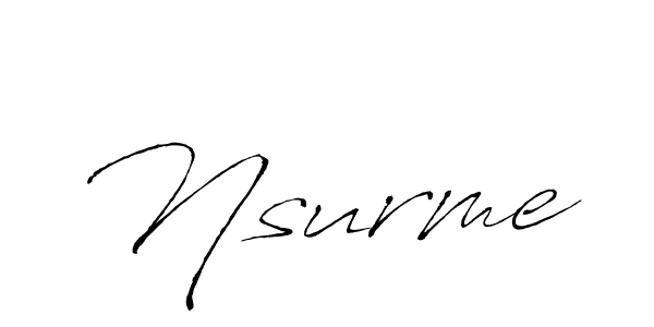 How to make Nsurme name signature. Use Antro_Vectra style for creating short signs online. This is the latest handwritten sign. Nsurme signature style 6 images and pictures png