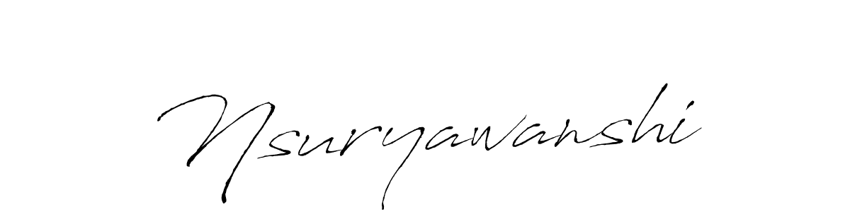 How to make Nsuryawanshi name signature. Use Antro_Vectra style for creating short signs online. This is the latest handwritten sign. Nsuryawanshi signature style 6 images and pictures png
